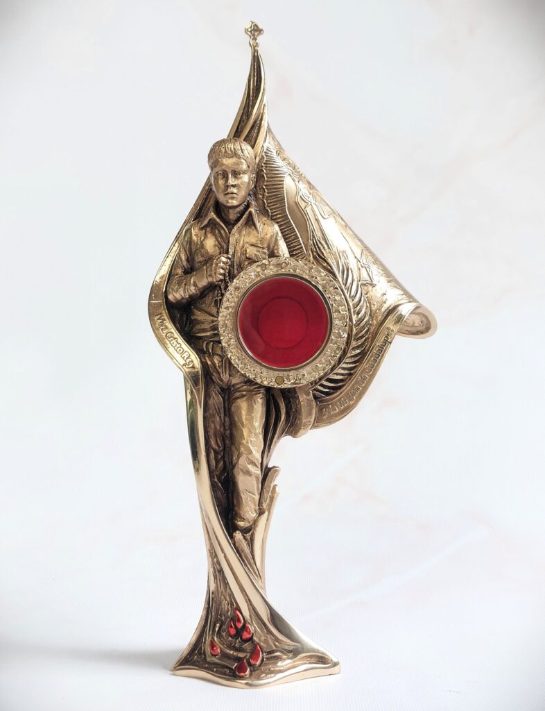 Reliquary of Jose Sanchez del Rio in bronze